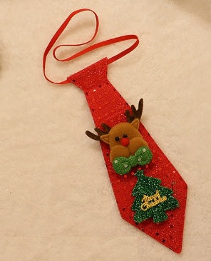 Elasticated kids Christmas Plush Tie