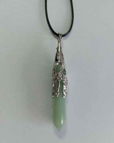 Gemstone Hexagon Pendulum Pendant