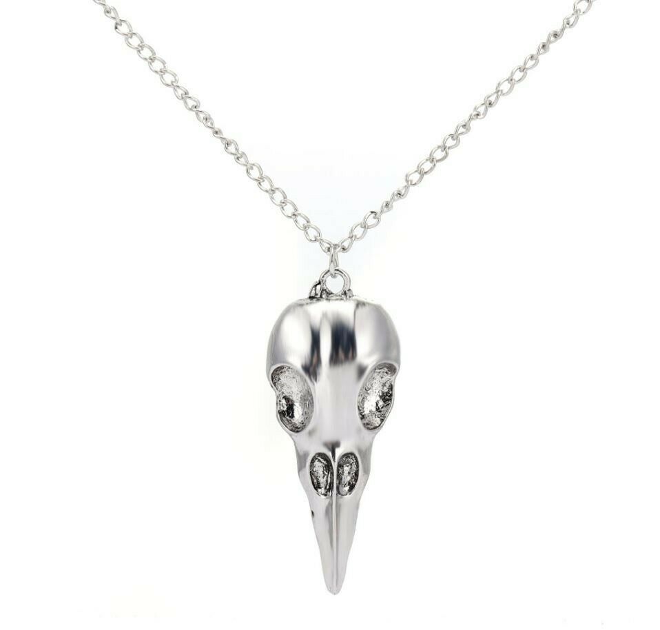 Bird Raven Animal Skull Necklace Pendants