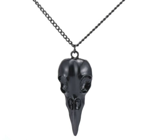 Bird Raven Animal Skull Necklace Pendants